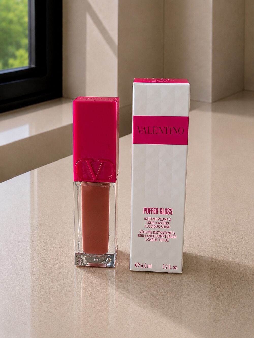 $38 Valentino Puffer Gloss 122A Warm It Up Lip Plumper 6.5mL New